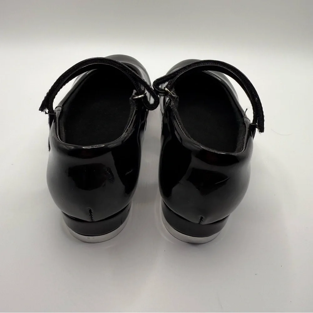 Shiny Black Kids Tap Shoes